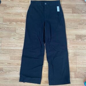 Old Navy Black Chino Trousers with Wide-Leg Style